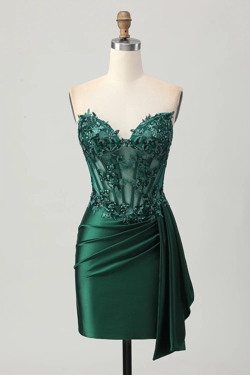 DingJi Wedding Shiny Sweetheart Tight corset Short Homecoming Dresses